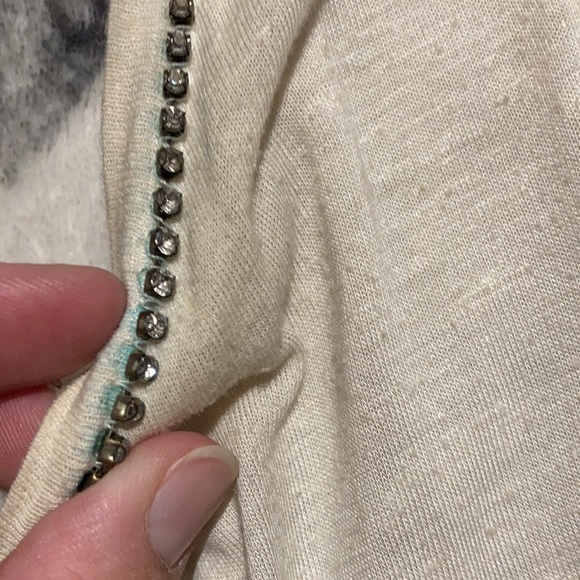 Sheer White H&M Tank with Jewels - Picture 4 of 6